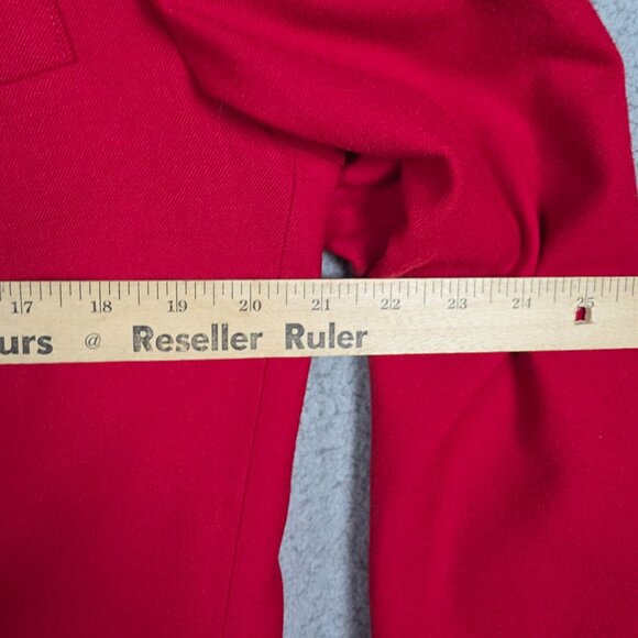 Vintage Talbots Blazer Womens Large 12 Worsted Wool Classic Jacket Red Preppy - Picture 7 of 15